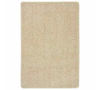 vidaXL Alfombra peluda antideslizante color crema 140x200 cm