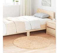 vidaXL Alfombra peluda de pelo largo NAVARRA beige 100x100cm poliéster