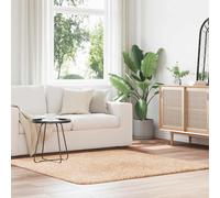 vidaXL Alfombra peluda de pelo largo NAVARRA beige 160x160cm poliéster
