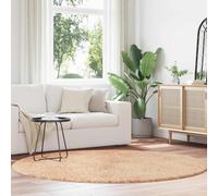 vidaXL Alfombra peluda de pelo largo NAVARRA beige 200x200cm poliéster