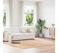 vidaXL Alfombra peluda de pelo largo NAVARRA beige 240x240cm poliéster