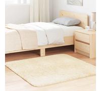 vidaXL Alfombra peluda de pelo largo NAVARRA crema 120x120cm poliéster