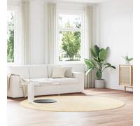 vidaXL Alfombra peluda de pelo largo NAVARRA crema 240x240cm poliéster