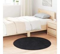 vidaXL Alfombra peluda de pelo largo NAVARRA negra 100x100cm poliéster