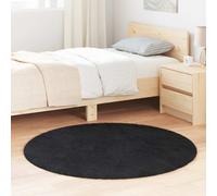 vidaXL Alfombra peluda de pelo largo NAVARRA negra 120x120cm poliéster