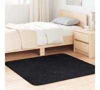vidaXL Alfombra peluda de pelo largo NAVARRA negra 120x120cm poliéster