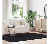vidaXL Alfombra peluda de pelo largo NAVARRA negra 160x230cm poliéster