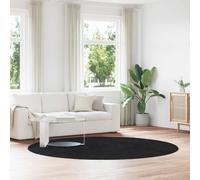 vidaXL Alfombra peluda de pelo largo NAVARRA negra 240x240cm poliéster