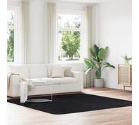 vidaXL Alfombra peluda de pelo largo NAVARRA negra 240x240cm poliéster