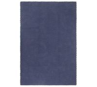 vidaXL Alfombra rectangular algodón azul marino 160x230 cm