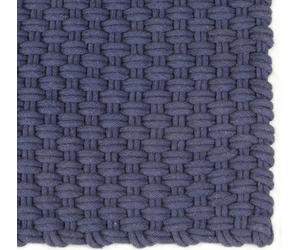 vidaXL Alfombra rectangular, azul marino, 160x230 cm, de algodón