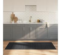 vidaXL Alfombra rectangular bambú gris 80x200 cm