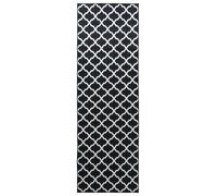 vidaXL Alfombra rectangular LESAKA, diseño y blanco, 100 x 450 cm