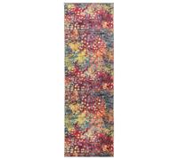 vidaXL Alfombra rectangular LESAKA, multicolor, 80 x 450 cm, tejido de velour con efecto diamante