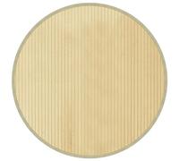 VidaXL Alfombra Redonda de Bambú Color Natural Claro 80 cm para Sala de Estar, Cocina y Piso