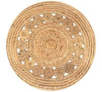 vidaXL Alfombra redonda con diseño yute trenzado 90 cm