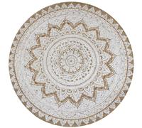 vidaXL Alfombra redonda con estampado yute trenzado 120 cm