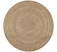 vidaXL Alfombra redonda de yute trenzado 90 cm