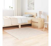 vidaXL Alfombra Shaggy Antideslizante Crema 120 x 120 cm PP