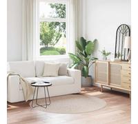 vidaXL Alfombra Shaggy Antideslizante Crema 160 x 160 cm PP