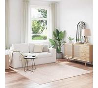 vidaXL Alfombra Shaggy Antideslizante Crema 200 x 200 cm PP