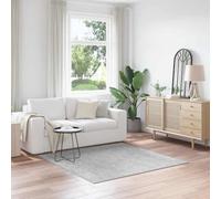 vidaXL Alfombra Shaggy Antideslizante Gris 160 x 160 cm PP
