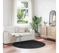 vidaXL Alfombra Shaggy Antideslizante Gris oscuro 160 x 160 cm PP