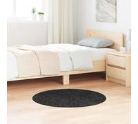 vidaXL Alfombra Shaggy Antideslizante Gris oscuro 90 x 90 cm PP