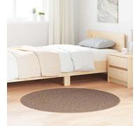 vidaXL Alfombra Shaggy Antideslizante Marrón 120 x 120 cm PP