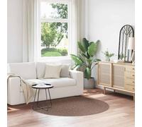 vidaXL Alfombra Shaggy Antideslizante Marrón 160 x 160 cm PP