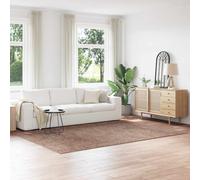 vidaXL Alfombra Shaggy Antideslizante Marrón 200 x 290 cm PP