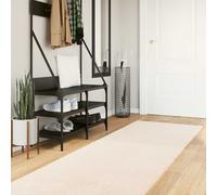 vidaXL Alfombra suave y lavable de pelo medio HUARTE Beige Poliéster