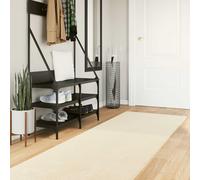 vidaXL Alfombra suave y lavable de pelo medio HUARTE 80 x 1000 cm Multicolor Crema