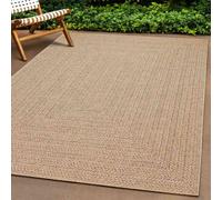 vidaXL Alfombra Zizur – Imitación yute, PP, interior/exterior, resistente a rayos UV, 240x340 cm
