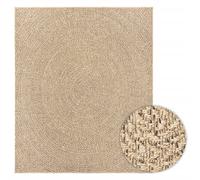 Vidaxl Alfombra ZIZUR Apariencia de Yute Interior Exterior 240x340 Cm Estampado Rectangular Circular