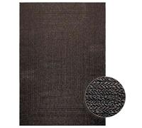 vidaXL Alfombra ZIZUR apariencia yute interior exterior antracita