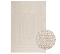 vidaXL Alfombra ZIZUR apariencia yute interior exterior crema
