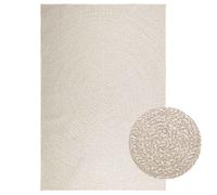 vidaXL Alfombra ZIZUR apariencia yute interior exterior crema
