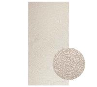 vidaXL Alfombra ZIZUR apariencia yute interior exterior crema