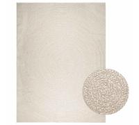 vidaXL Alfombra ZIZUR apariencia yute interior exterior crema