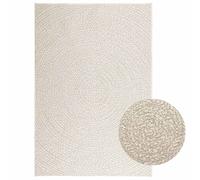 vidaXL Alfombra ZIZUR apariencia yute interior exterior crema