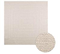 vidaXL Alfombra ZIZUR apariencia yute interior exterior crema
