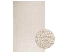 vidaXL Alfombra ZIZUR apariencia yute interior exterior crema