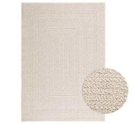 vidaXL Alfombra ZIZUR apariencia yute interior exterior crema