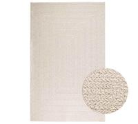 vidaXL Alfombra ZIZUR Apariencia yute Interior y exterior Crema