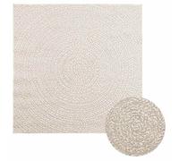 vidaXL Alfombra ZIZUR apariencia yute interior exterior crema