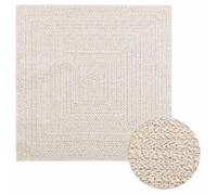 vidaXL Alfombra ZIZUR, apariencia yute, interior y exterior, crema