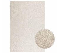 vidaXL Alfombra ZIZUR apariencia yute interior/exterior Crema