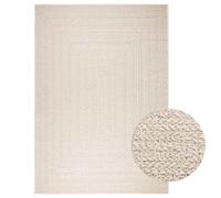 vidaXL Alfombra ZIZUR apariencia yute interior exterior crema