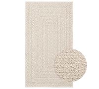 vidaXL Alfombra ZIZUR apariencia yute interior exterior crema 60x110cm